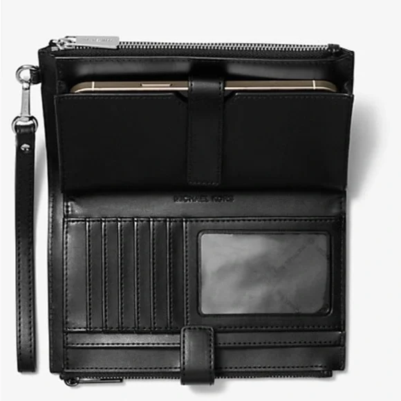 Michael Kors Jet Set Ombré DoubleZip 
Signature Wristlet Wallet Black - Picture 2 of 11